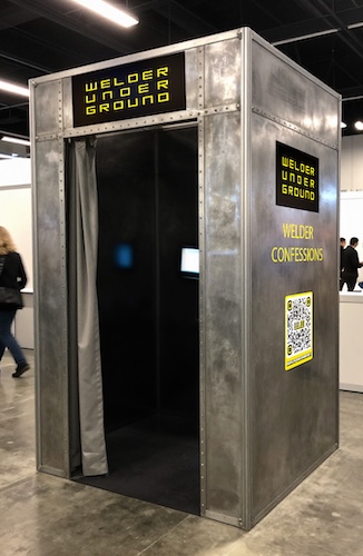 welded steel branded booth